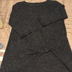 Gibson knotted hem sweater